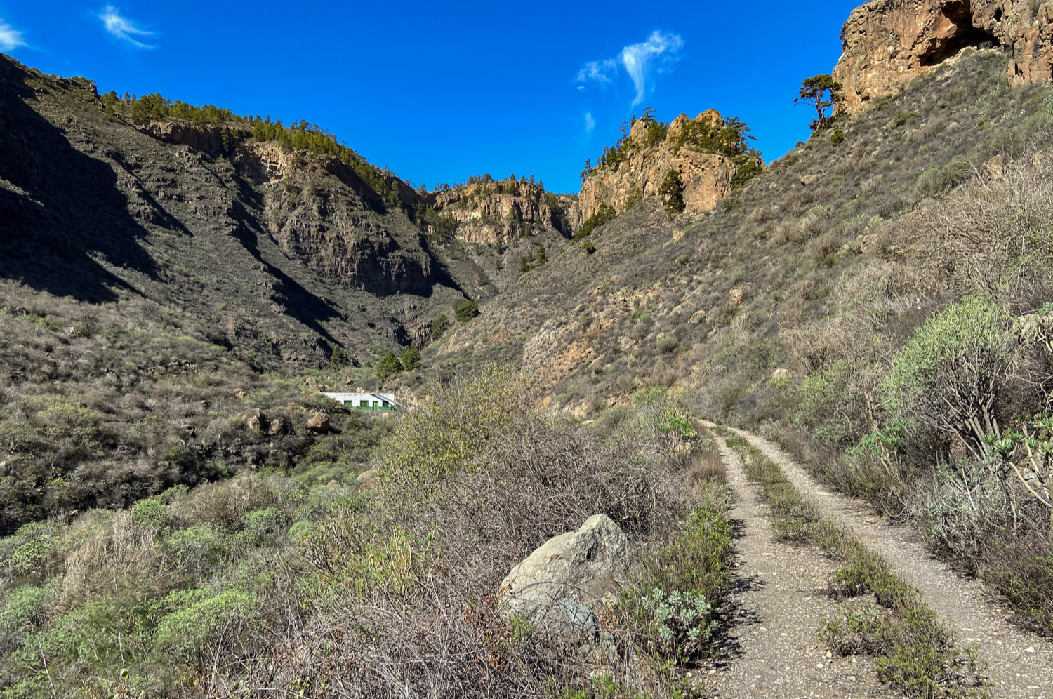 Weg im Barranco Tamadaya zur Galería Tamadaya