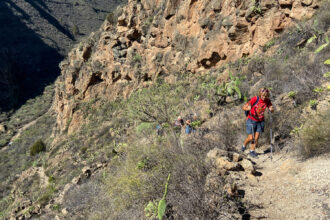 Aufstieg aus dem Barranco Tamadaya