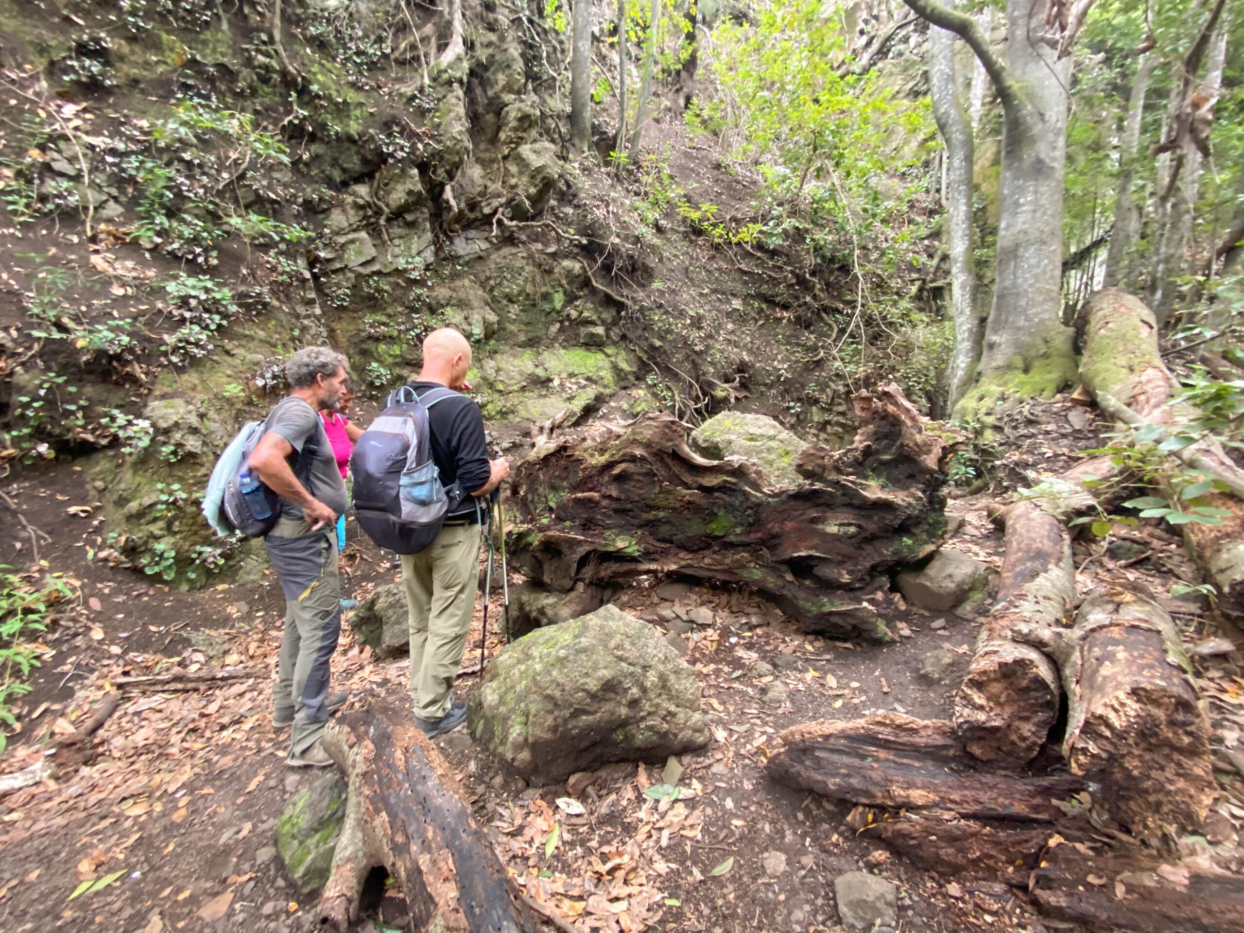 Wanderer im Barranco de los Cochinos