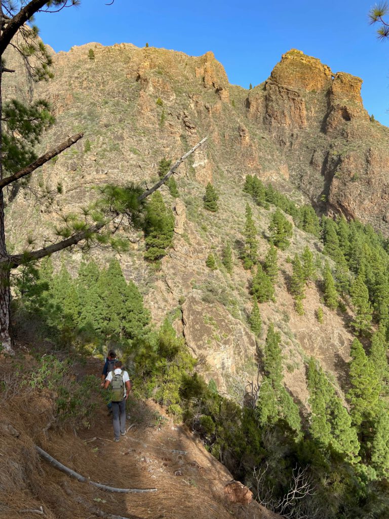 Ascent path - in the background the rock massif around Pico Cho Marcial