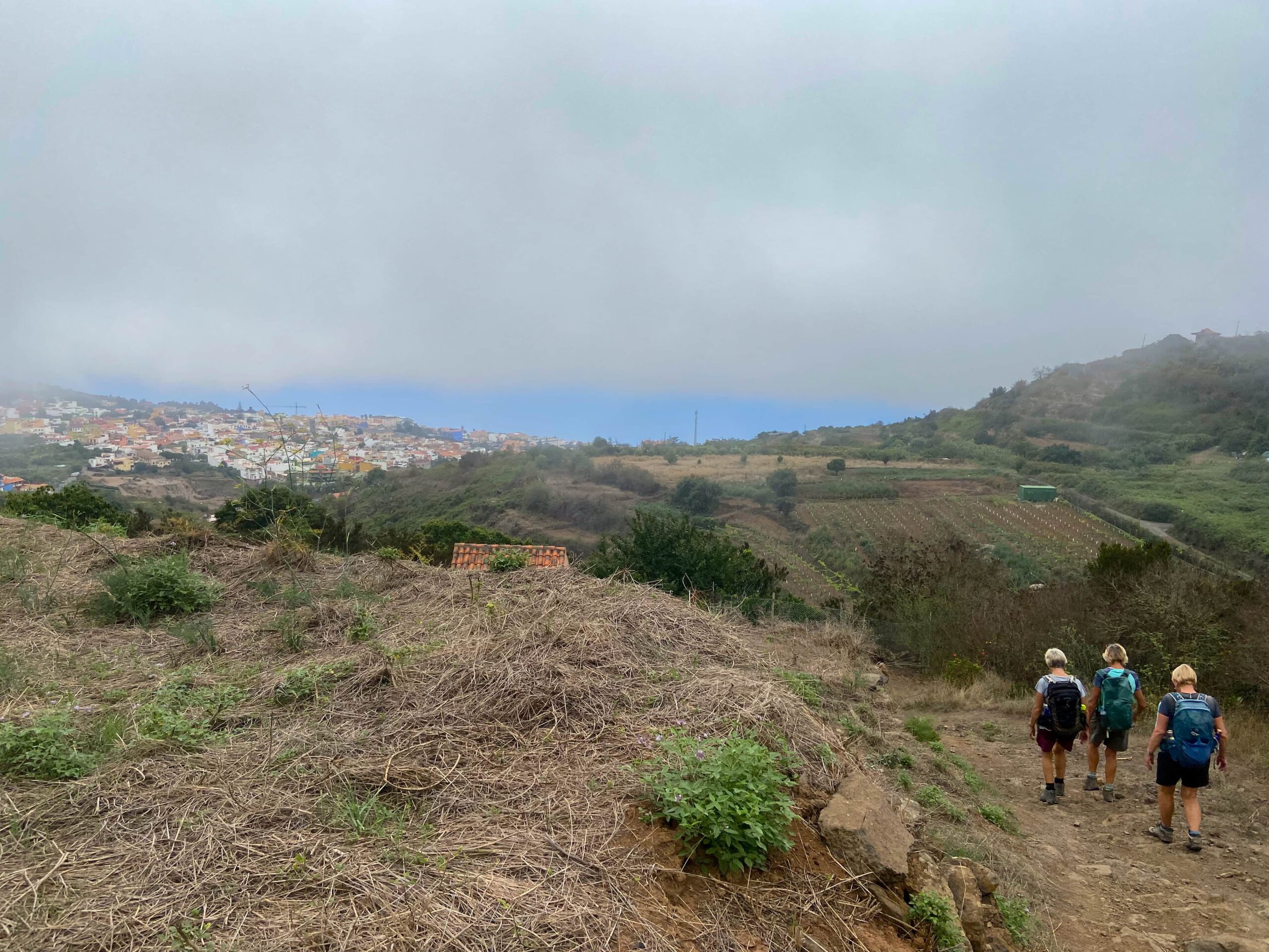 Wanderinnen auf dem Wanderweg über La Guancha