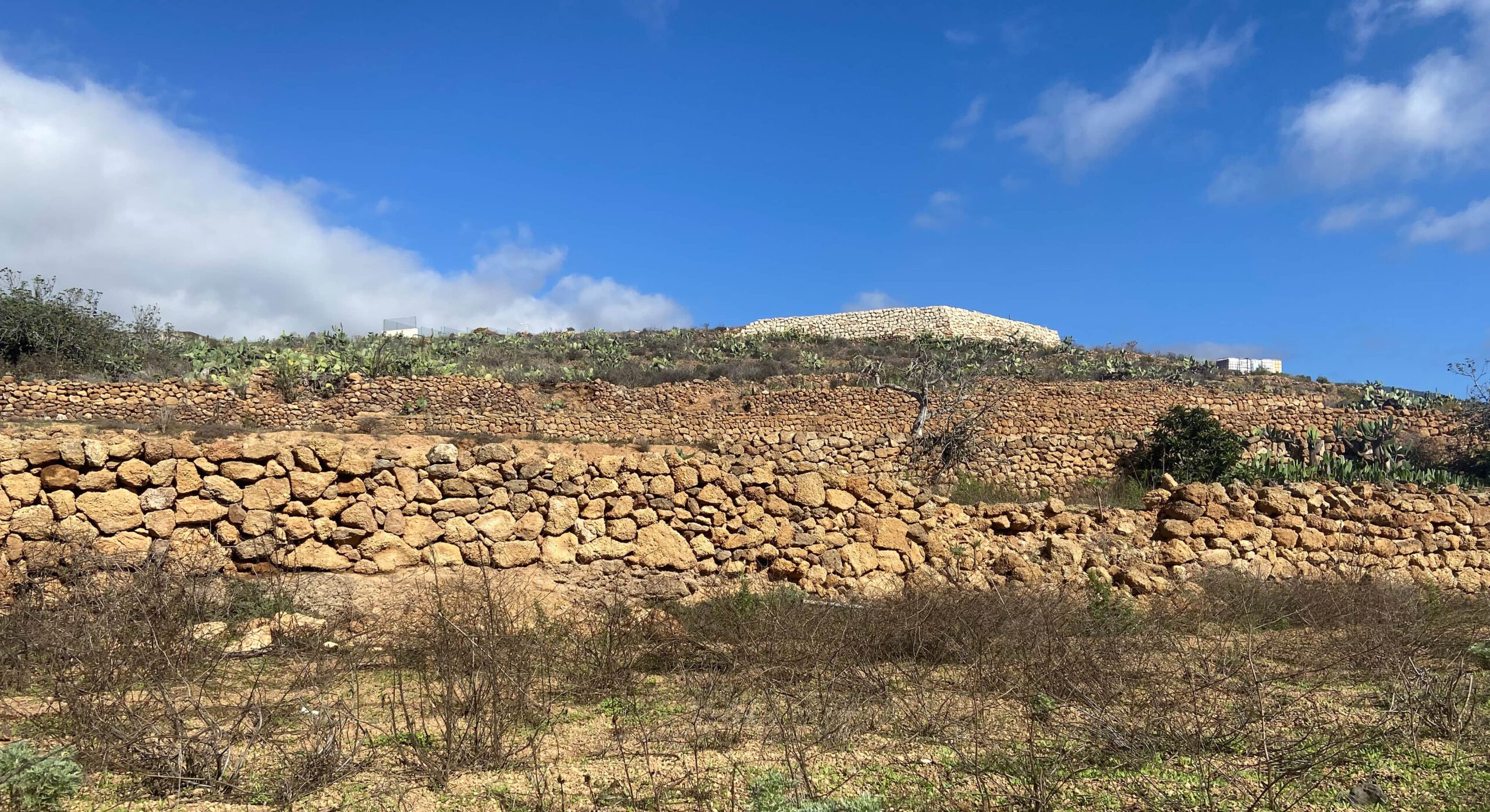 Camino Real del Sur - Wanderweg entlang von terrassierten Feldern