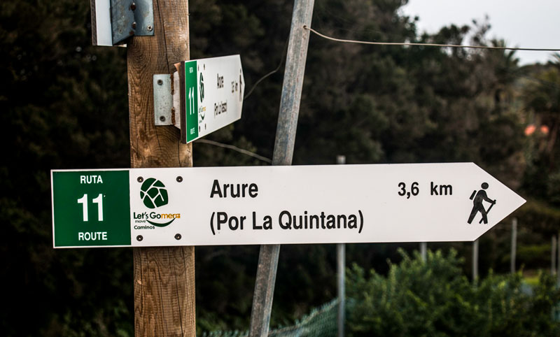 Ruta de senderismo señalizada de Las Hayas a Arure