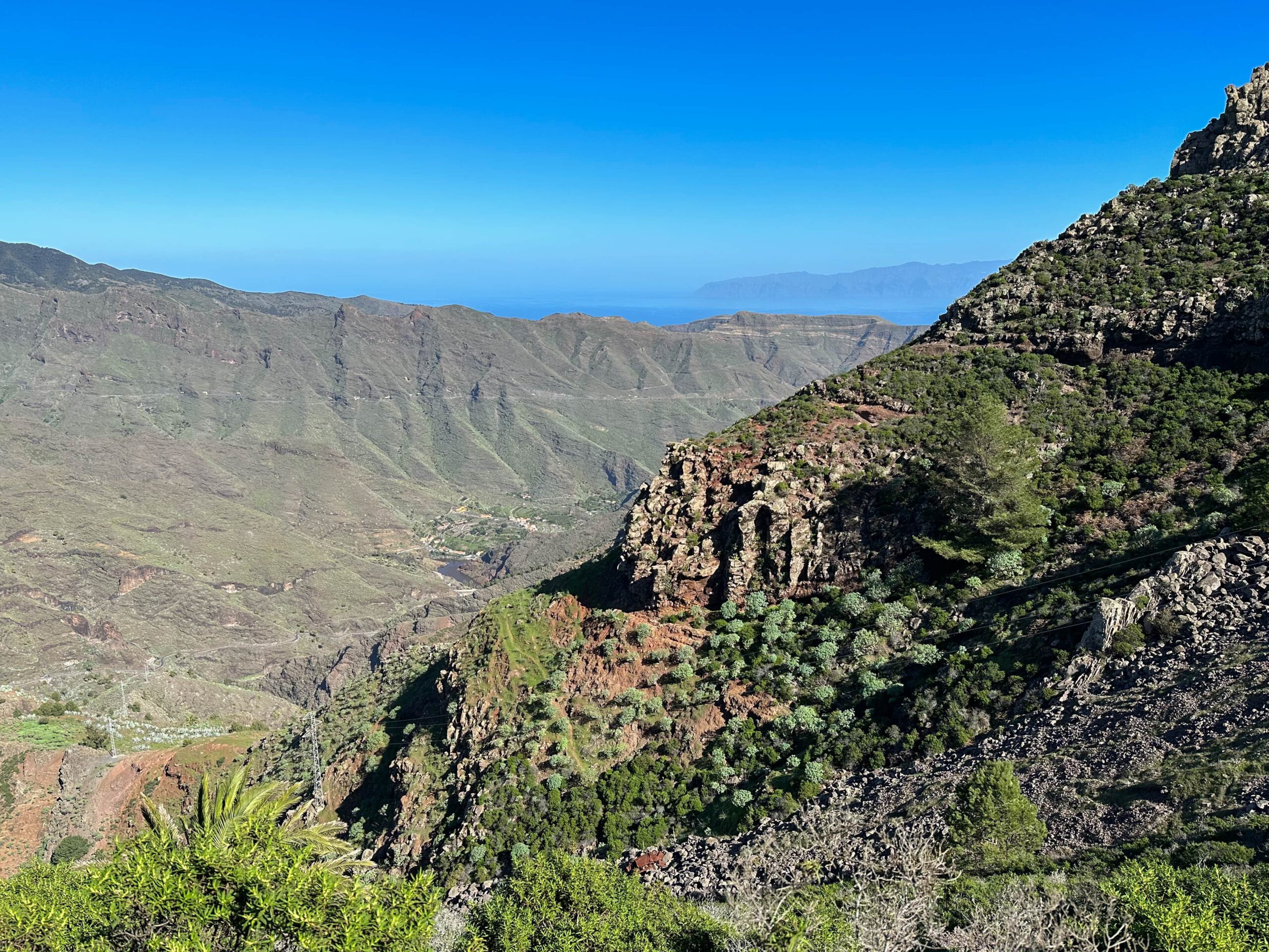 Blick hinunter nach El Jorado und El Atajo