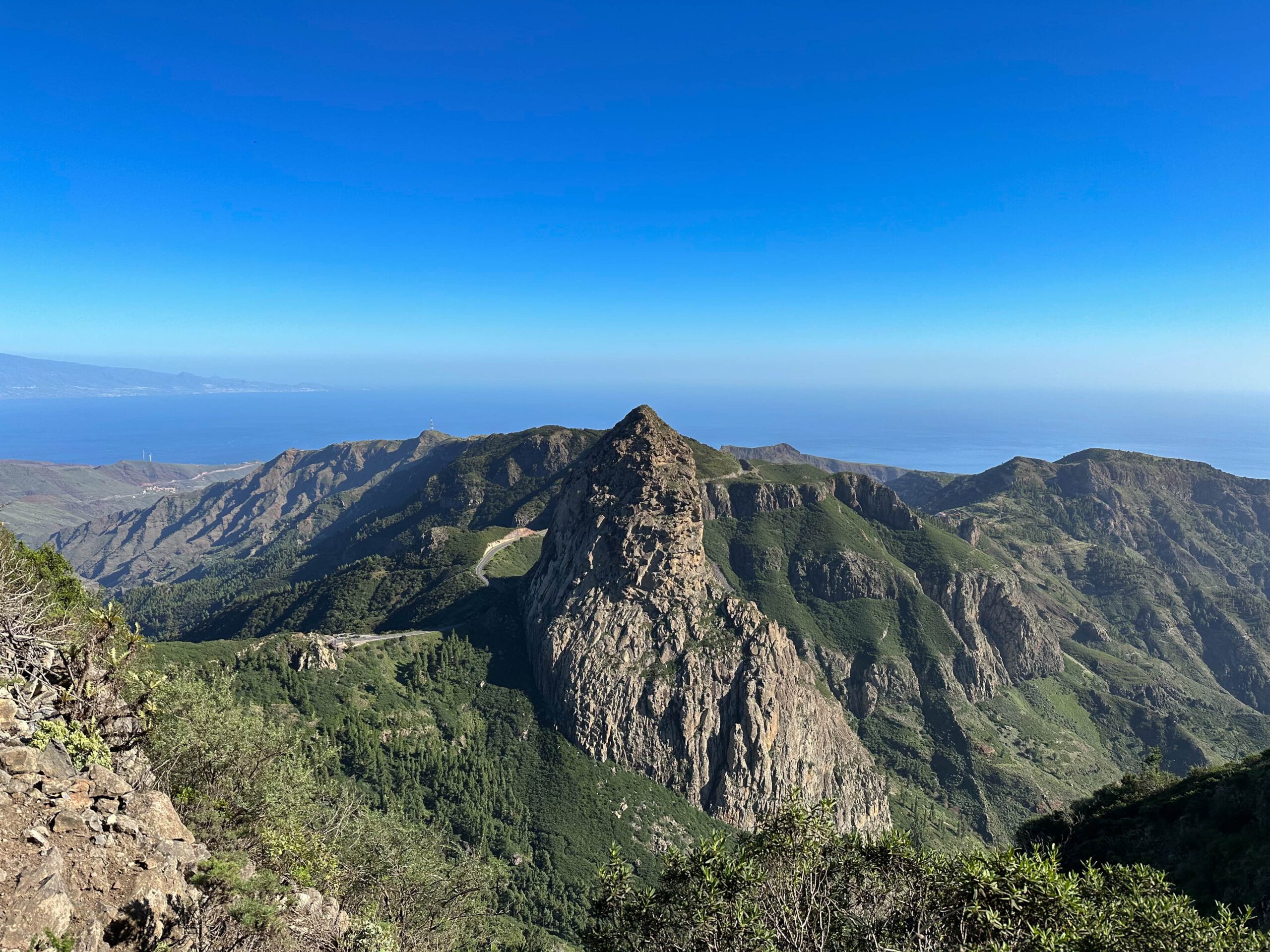 Blick hinunter auf den Roque Agando