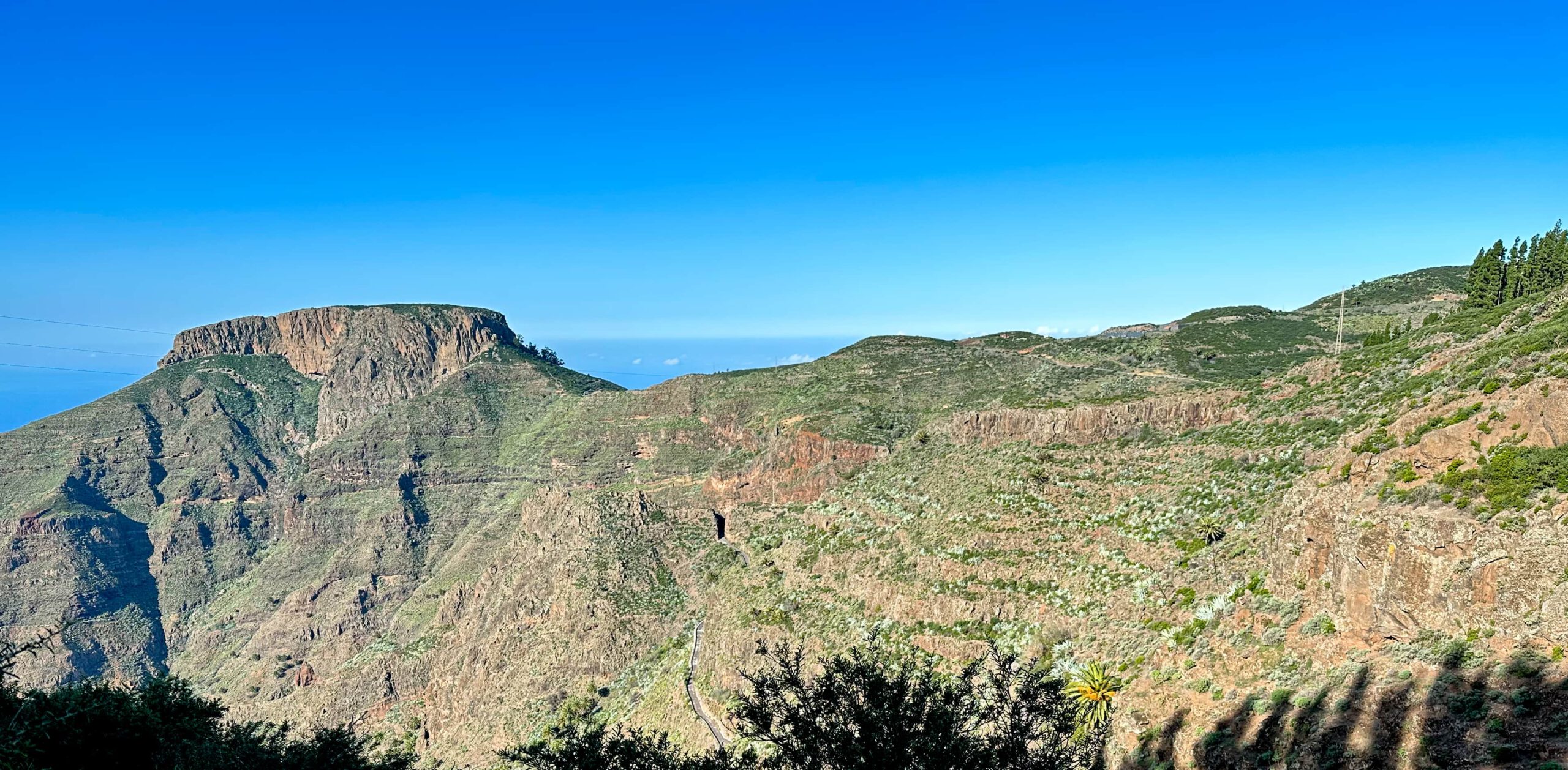 Blick vom Wanderweg zur Fortaleza