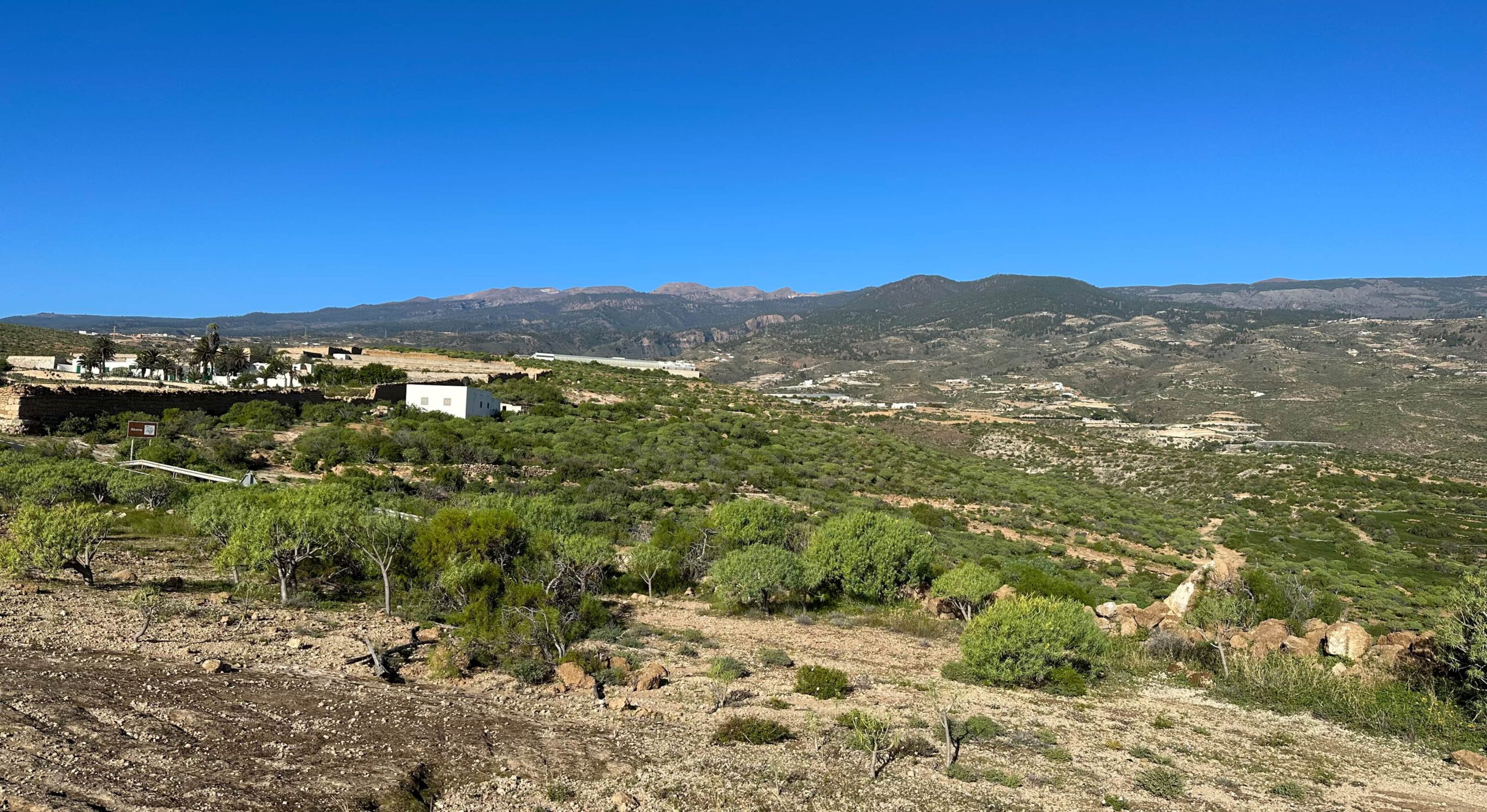 Blick vom Camino Real des Sur hoch zu den Cañadas