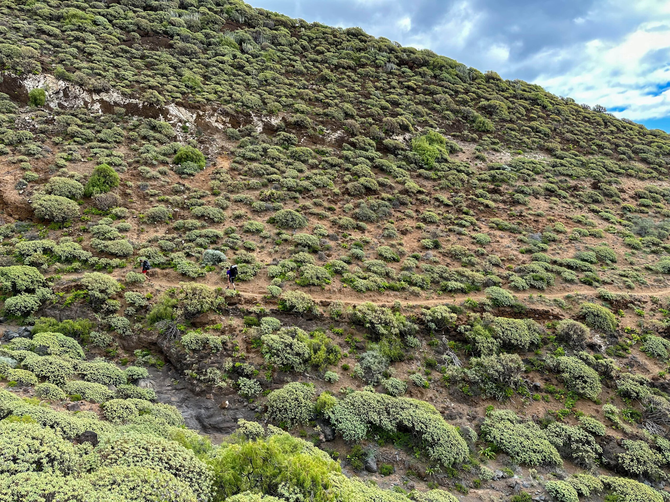 Aufstiegsweg von der Playa Antequera zum Gratweg