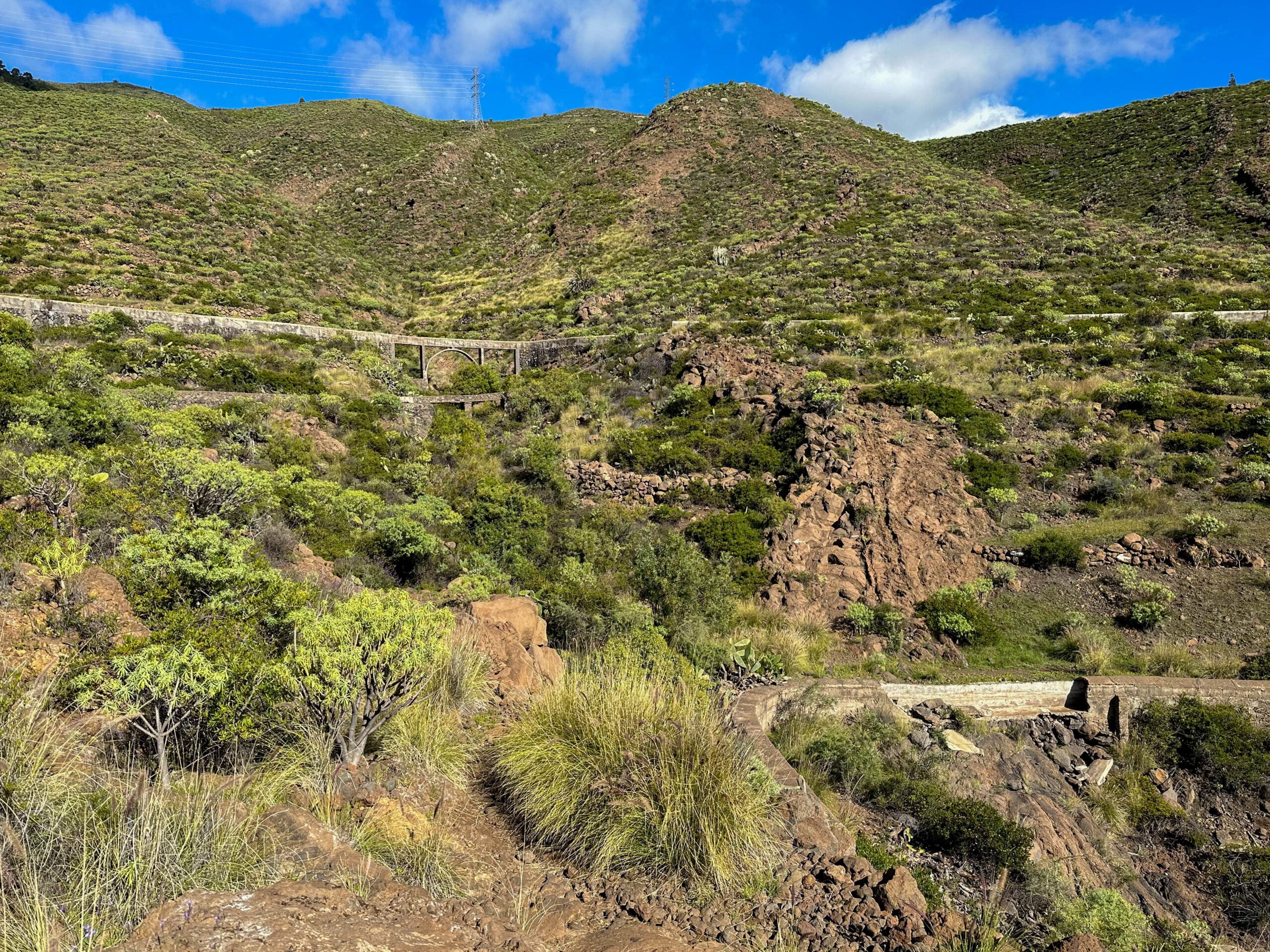 Wandern auf der Ostseite von Teneriffa zwischen alten Wasserkanälen