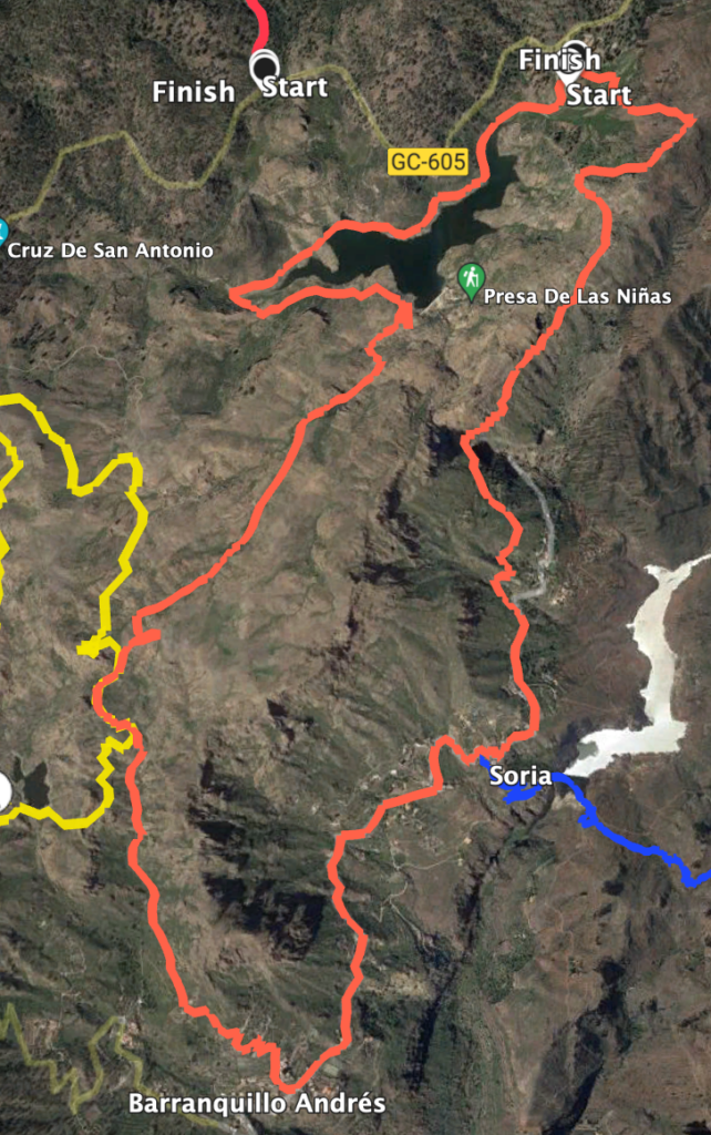 Track of the Presa de Las Niñas hike