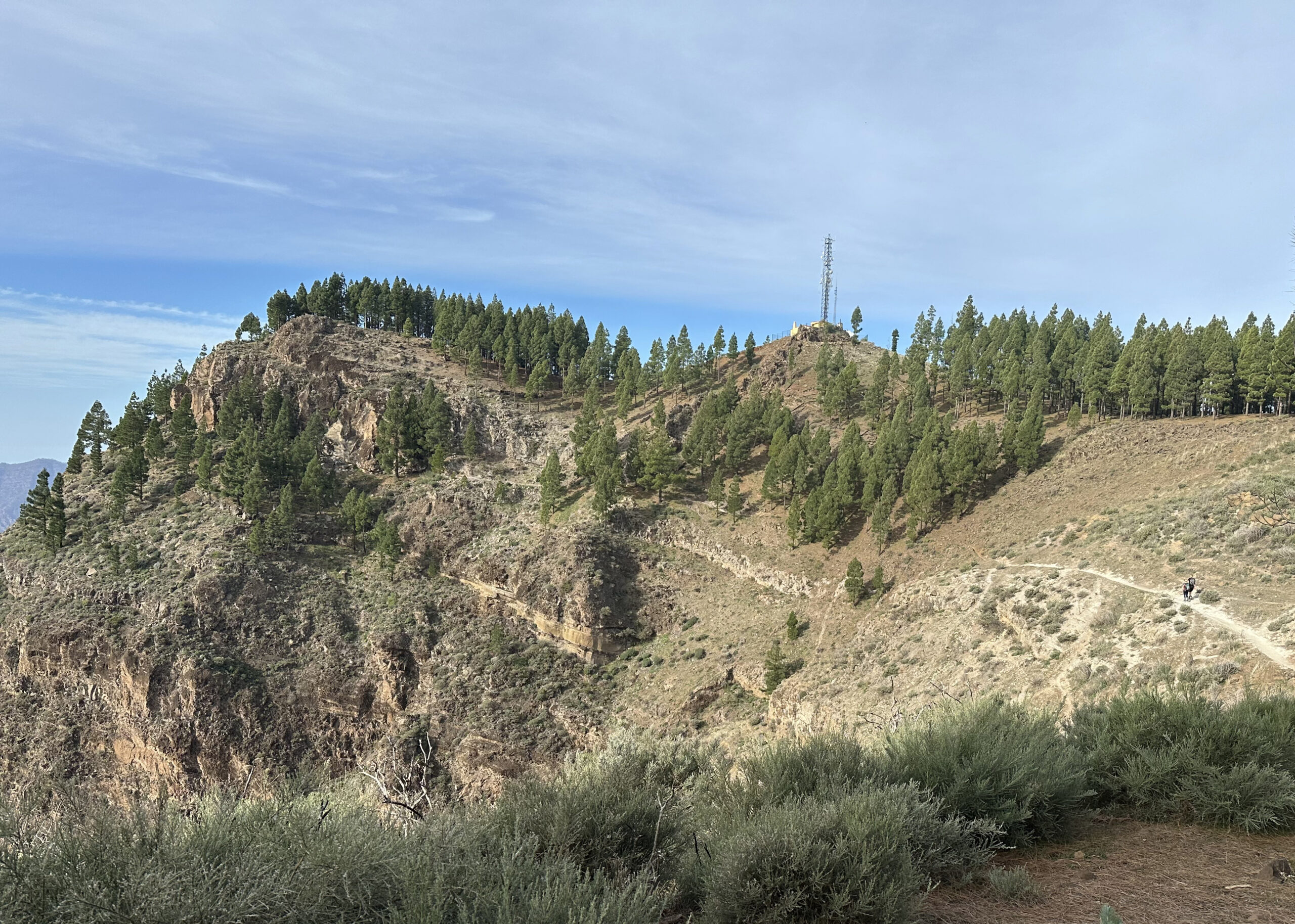 Blick auf den Wanderweg unterhalb der Montaña de Los Moriscos