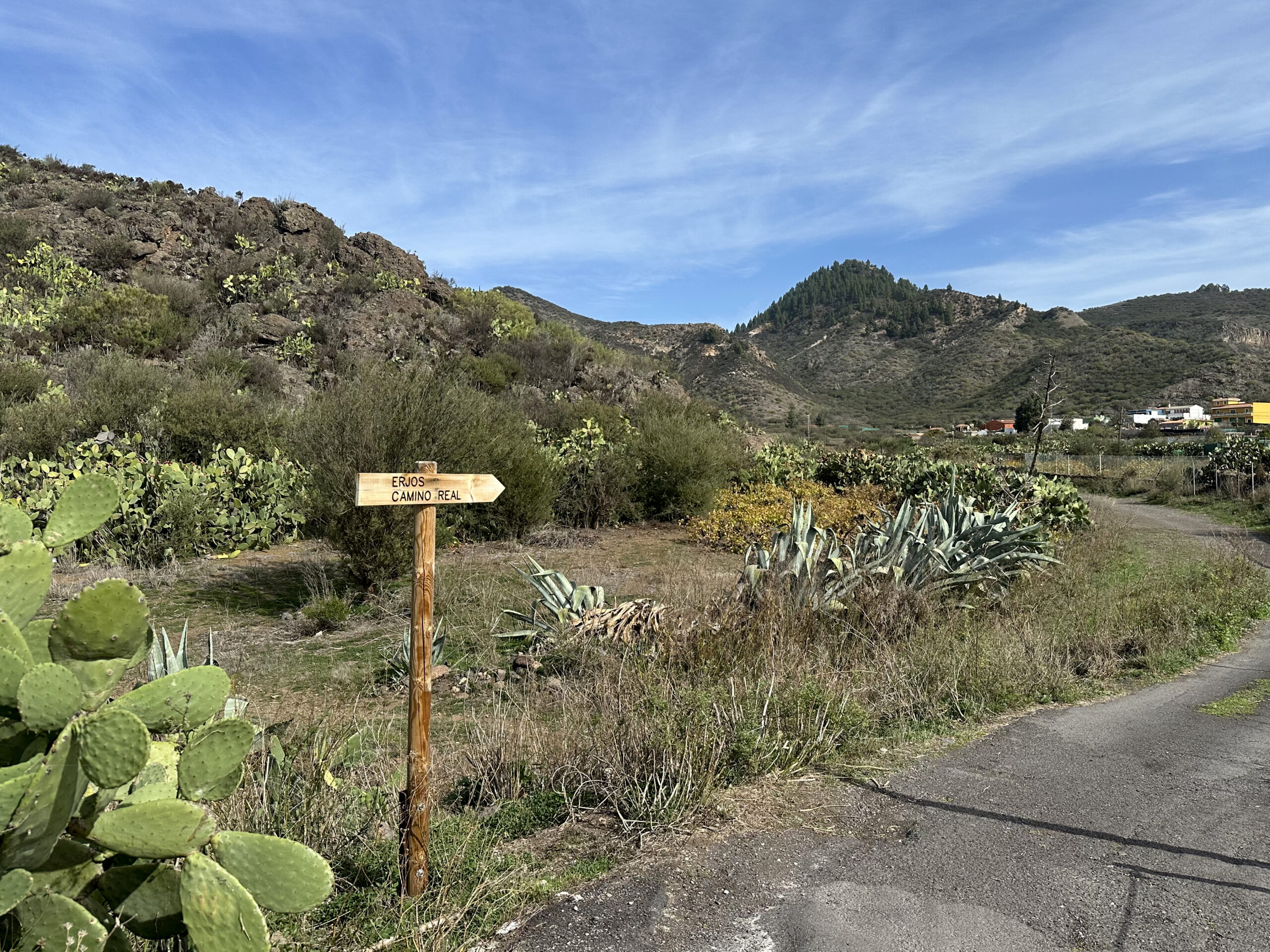 Hiking trail towards Erjos