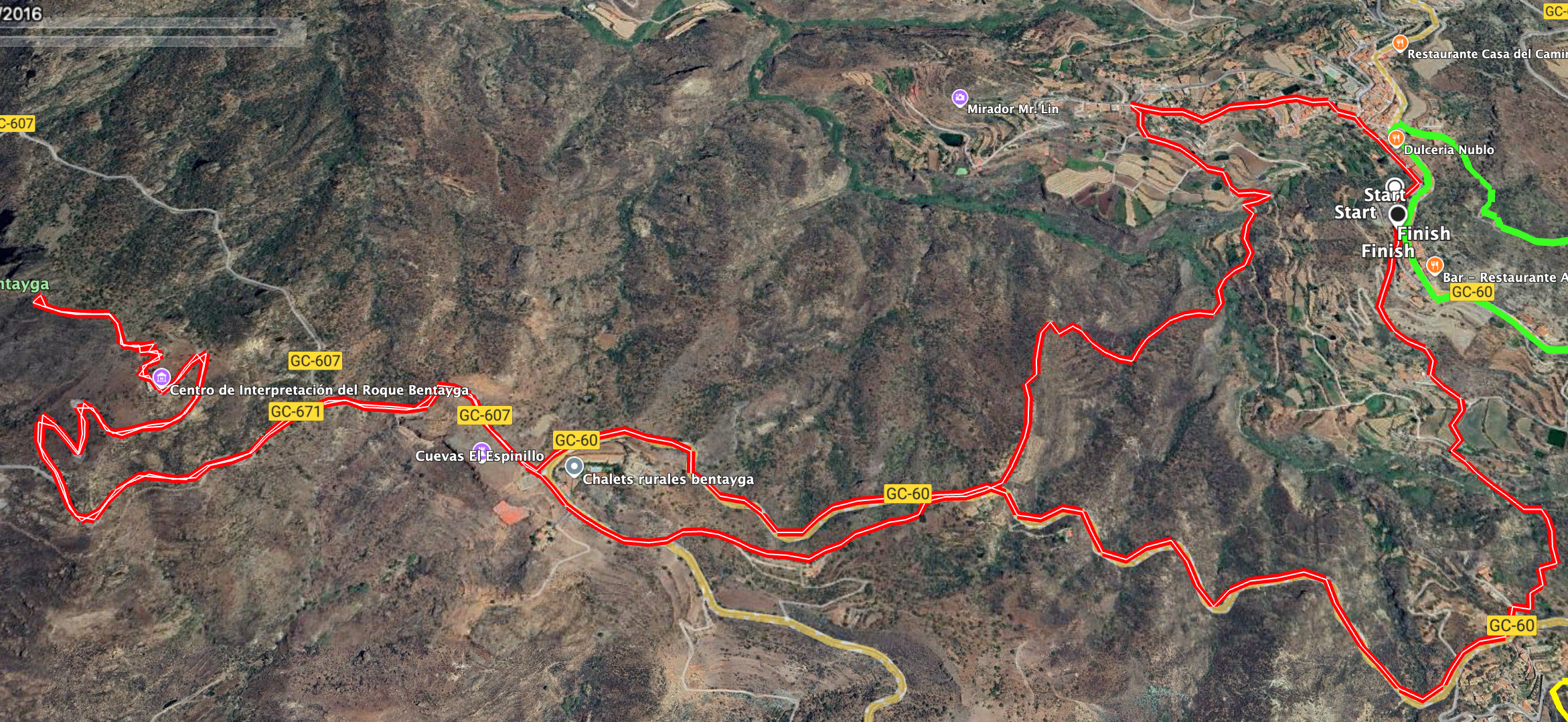 Track der Wanderung Roque Bentayga