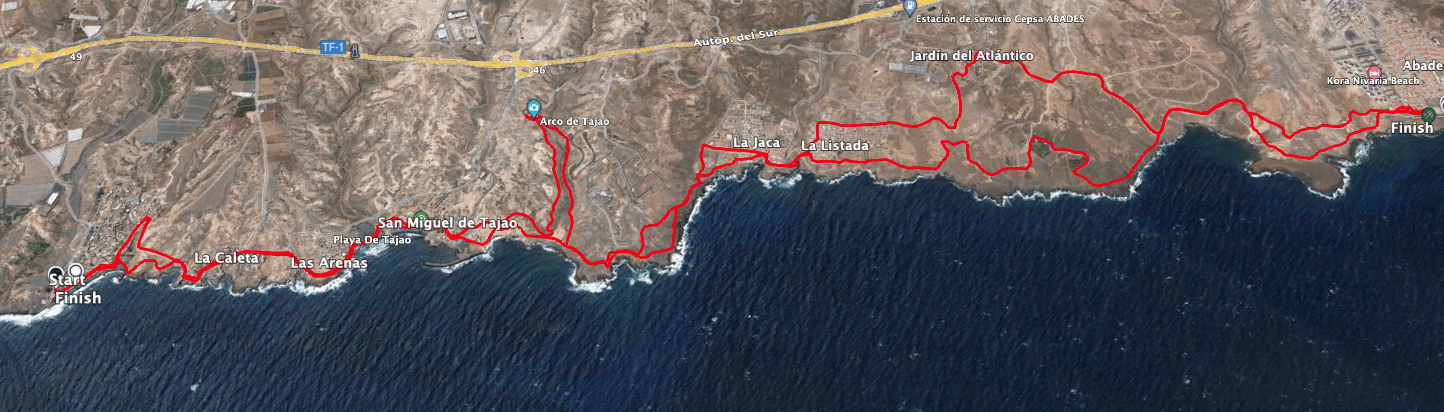 Track of the hike Arco de Tajao - La Caleta - Abades