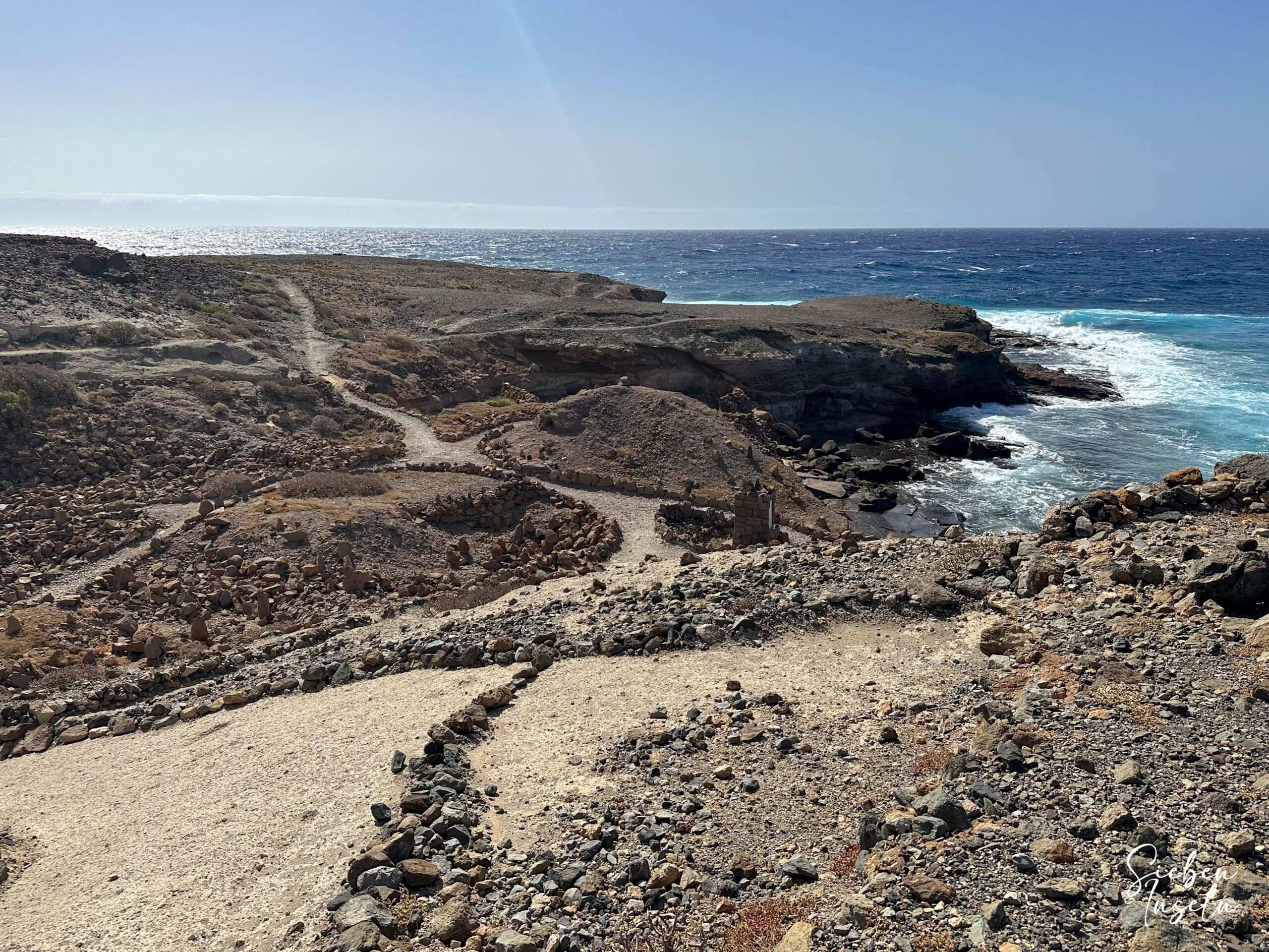 Hiking trail along the coast