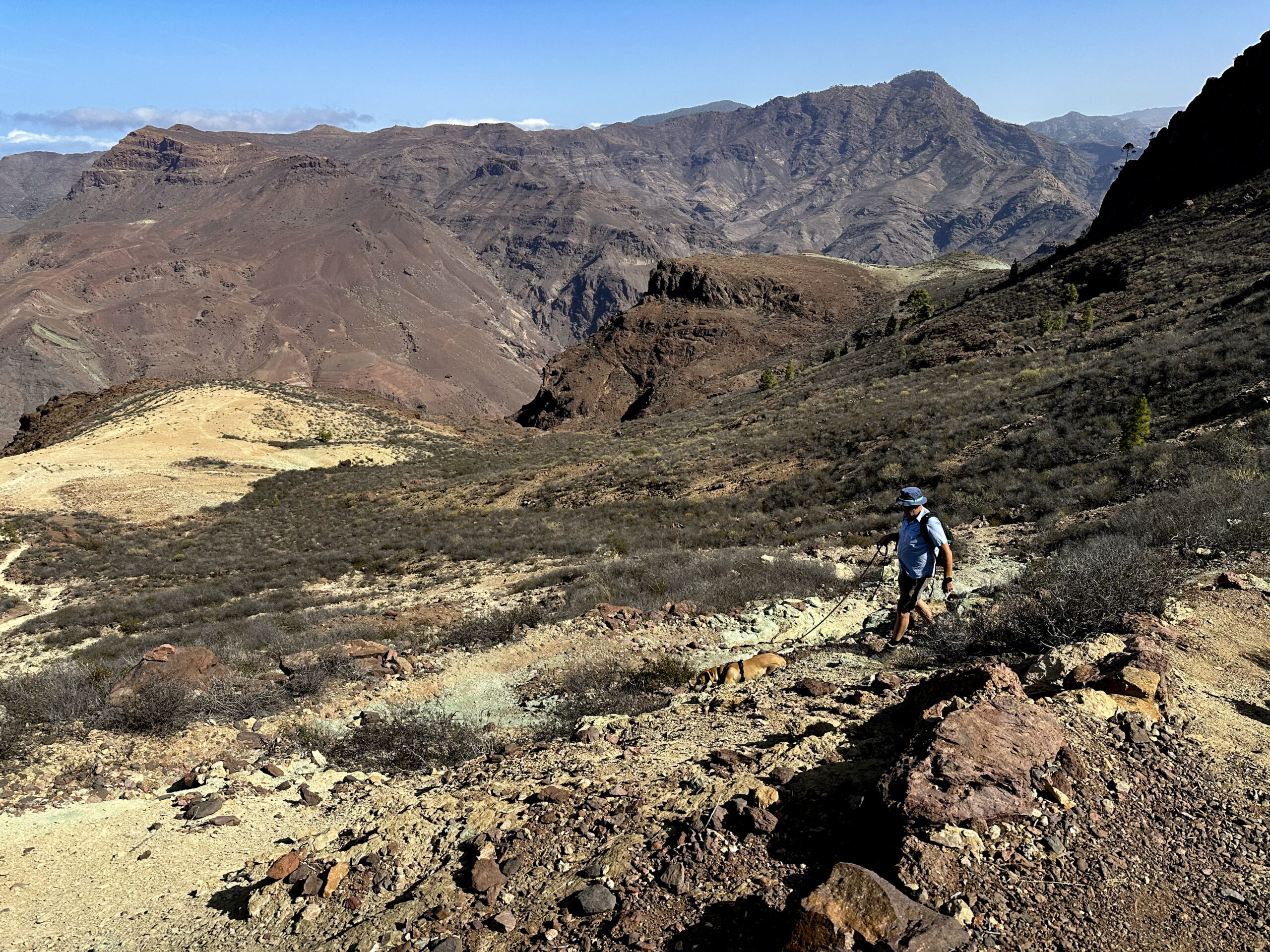 Descent route from the El Laurelillo plateau with fantastic views