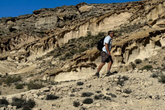 Wanderer im Barranco de las Monjas