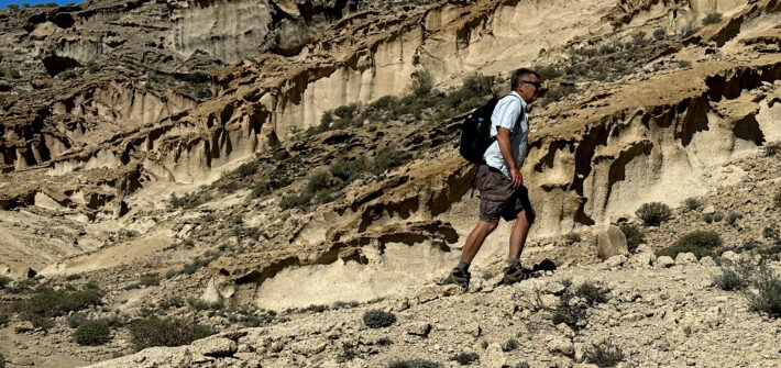 Wanderer im Barranco de las Monjas