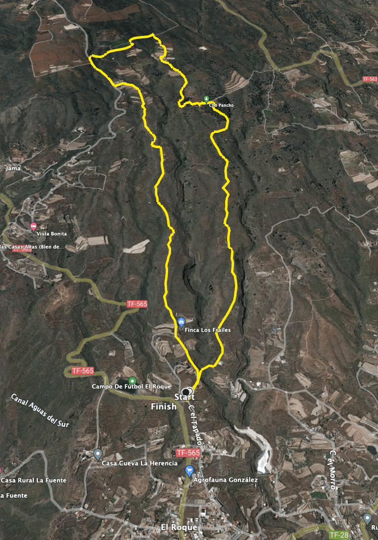 Track der Rundwanderung Cho Pancho